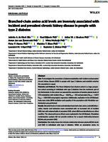 Branched-chain amino acid levels are inversely associated with incident and prevalent chronic kidney disease in people with type 2 diabetes