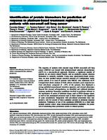 Identification of protein biomarkers for prediction of response to platinum-based treatment regimens in patients with non-small cell lung cancer