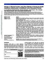 Changes in physical function using three methods of scoring the Health Assessment Questionnaire in established active rheumatoid arthritis