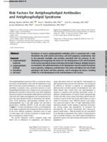 Risk factors for antiphospholipid antibodies and antiphospholipid syndrome