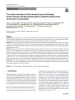 The relative abundance of fecal bacterial species belonging to the Firmicutes and Bacteroidetes phyla is related to plasma levels of bile acids in young adults