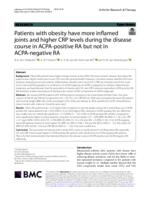 Patients with obesity have more inflamed joints and higher CRP levels during the disease course in ACPA-positive RA but not in ACPA-negative RA