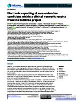 Electronic reporting of rare endocrine conditions within a clinical network