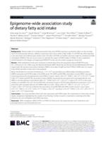 Epigenome-wide association study of dietary fatty acid intake