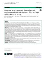 Frequencies and reasons for unplanned emergency department return visits by older adults