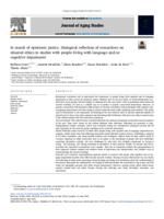 In search of epistemic justice. Dialogical reflection of researchers on situated ethics in studies with people living with language and/or cognitive impairment