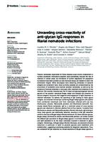 Unraveling cross-reactivity of anti-glycan IgG responses in filarial nematode infections