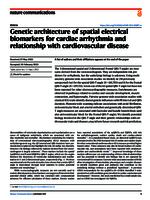 Genetic architecture of spatial electrical biomarkers for cardiac arrhythmia and relationship with cardiovascular disease