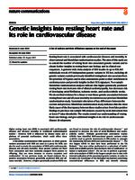 Genetic insights into resting heart rate and its role in cardiovascular disease