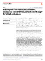 Subsequent female breast cancer risk associated with anthracycline chemotherapy for childhood cancer