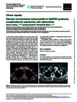 Chronic non-bacterial osteomyelitis in SAPHO syndrome complicated by subclavian vein obstruction