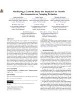 Modifying a game to study the impact of an hostile environments on foraging behavior