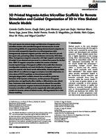 3D printed magneto-active microfiber scaffolds for remote stimulation and guided organization of 3D In vitro skeletal muscle models