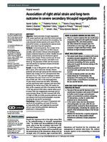 Association of right atrial strain and long-term outcome in severe secondary tricuspid regurgitation