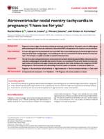 Atrioventricular nodal reentry tachycardia in pregnancy: 'I have ice for you'