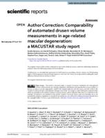 Author Correction: Comparability of automated drusen volume measurements in age-related macular degeneration: a MACUSTAR study report (vol 12, 21911, 2022)
