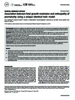 Association between fetal growth-restriction and retinopathy of prematurity using a unique identical twin model