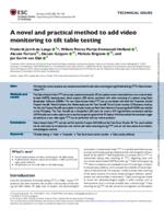 A novel and practical method to add video monitoring to tilt table testing