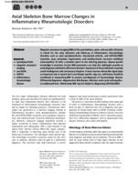 Axial skeleton bone marrow changes in inflammatory rheumatologic disorders