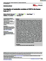 Investigation of metabolite correlates of CEST in the human brain at 7 T