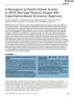 A nomogram to predict severe toxicity in DPYD wild-type patients treated with capecitabine-based anticancer regimens