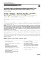 Association between computed tomography perfusion and the effect of intravenous alteplase prior to endovascular treatment in acute ischemic stroke