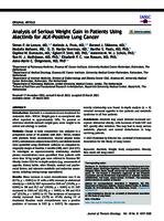 Analysis of serious weight gain in patients using alectinib for ALK-positive lung cancer