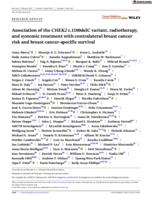 Association of the CHEK2 c.1100delC variant, radiotherapy, and systemic treatment with contralateral breast cancer risk and breast cancer-specific survival