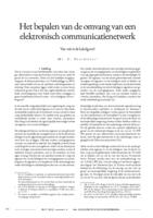 Het bepalen van de omvang van een elektronisch communicatienetwerk