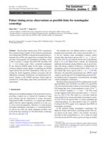 Pulsar timing array observations as possible hints for nonsingular cosmology