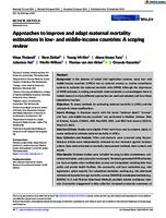 Approaches to improve and adapt maternal mortality estimations in low- and middle-income countries