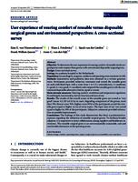 User experience of wearing comfort of reusable versus disposable surgical gowns and environmental perspectives