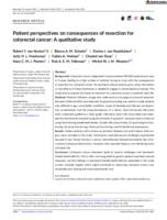 Patient perspectives on consequences of resection for colorectal cancer