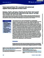 Tumor-expressed factor VII is associated with survival and regulates tumor progression in breast cancer