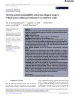 Environmental sustainability and gynaecological surgery