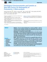 Histological chorioamnionitis and funisitis as new risk factors for retinopathy of prematurity