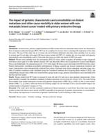 The impact of geriatric characteristics and comorbidities on distant metastases and other cause mortality in older women with non-metastatic breast cancer treated with primary endocrine therapy