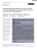 Postpartum haemorrhage in high-resource settings