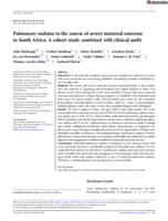 Pulmonary oedema in the course of severe maternal outcome in South Africa