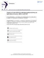 Impact of risk-reducing salpingo-oophorectomy on lipid determinants, HbA1c and CRP