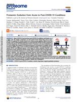 Proteomic evolution from acute to post-COVID-19 conditions