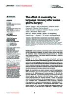 The effect of musicality on language recovery after awake glioma surgery