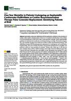 One-year mortality in patients undergoing an implantable cardioverter defibrillator or cardiac resynchronization therapy pulse generator replacement