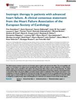 Inotropic therapy in patients with advanced heart failure