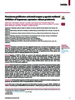 Peroxisome proliferator-activated receptory agonist mediated inhibition of heparanase expression reduces proteinuria