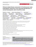 Minimal residual disease assessment in B-cell precursor acute lymphoblastic leukemia by semi-automated identification of normal hematopoietic cells