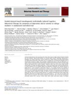 Guided internet-based transdiagnostic individually tailored Cognitive Behavioral Therapy for symptoms of depression and/or anxiety in college students