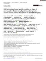 Risk factors based vessel-specific prediction for stages of coronary artery disease using Bayesian quantile regression machine learning method