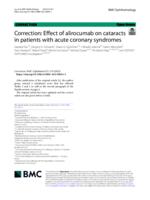 Effect of alirocumab on cataracts in patients with acute coronary syndromes (vol 23, 279, 2023)