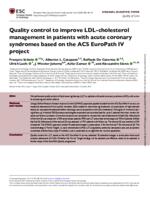 Quality control to improve LDL-cholesterol management in patients with acute coronary syndromes based on the ACS EuroPath IV project